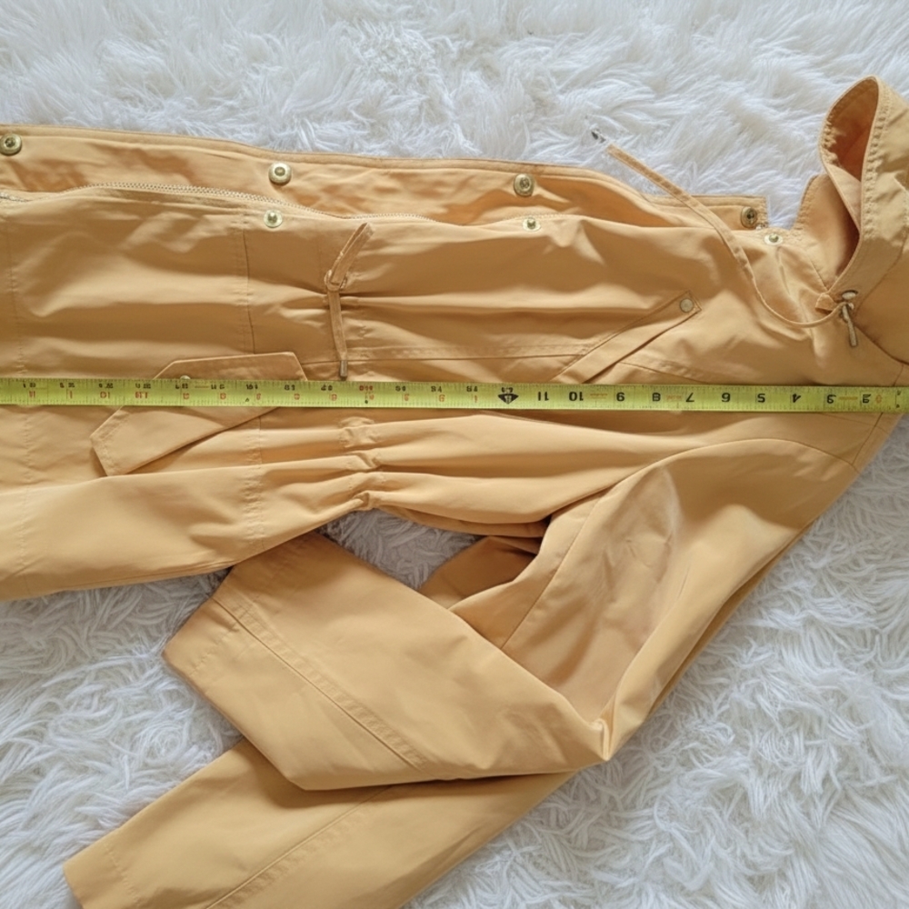 Women's Sz Petite Medium Charter Club Anorak Raincoat Yellow LIKE NEW - Picture 10 of 13